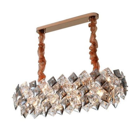 Lampadario a sospensione in vetro stile europeo creativo, 8 luci, attacco E12/E14