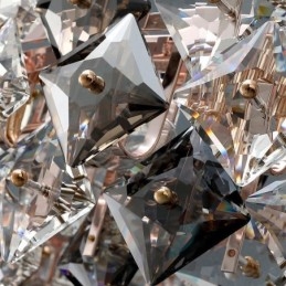 Lampadario a sospensione in vetro stile europeo creativo, 8 luci, attacco E12/E14