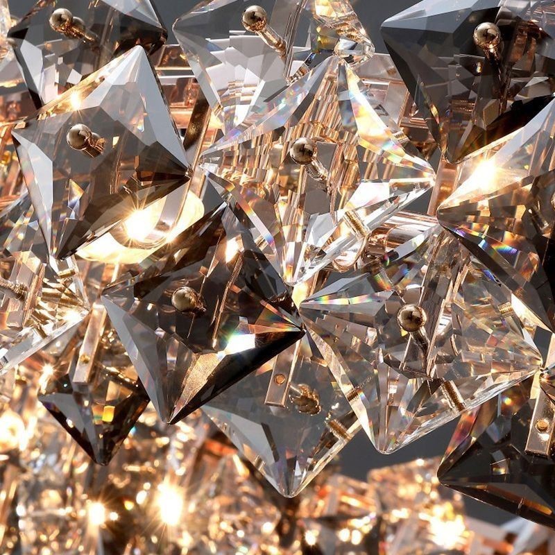 Lampadario a sospensione in vetro stile europeo creativo, 8 luci, attacco E12/E14