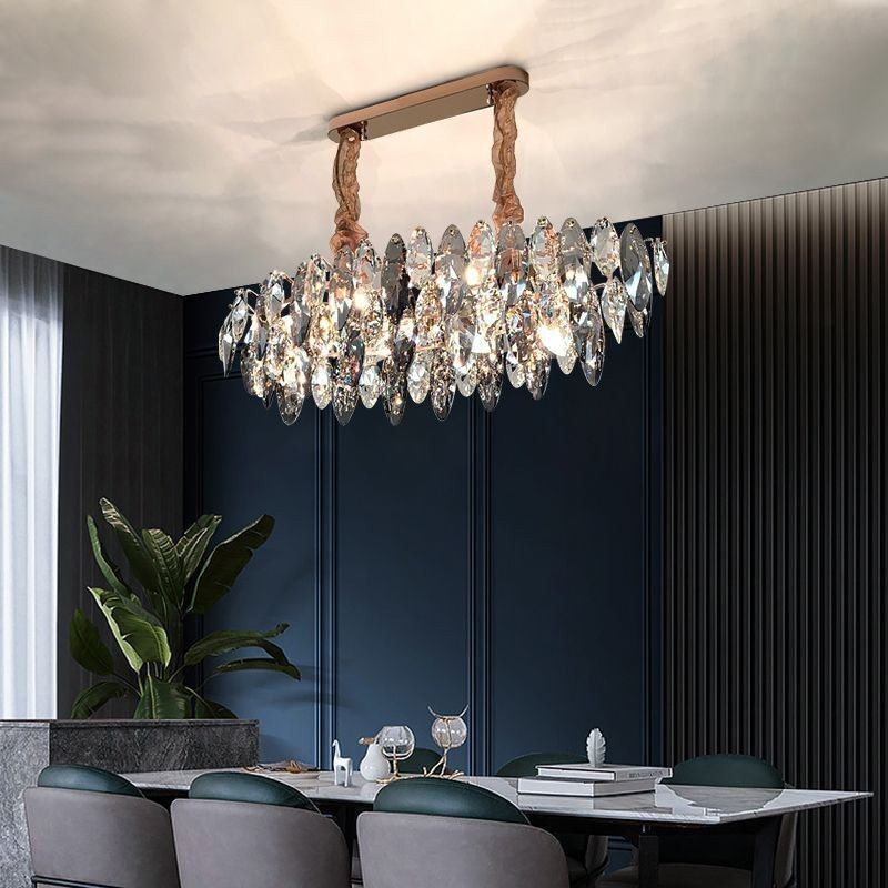 Lampadario a sospensione in vetro stile europeo 10 luci E12/E14