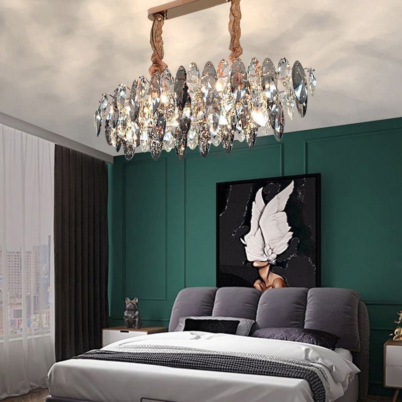 Lampadario a sospensione in vetro stile europeo 10 luci E12/E14