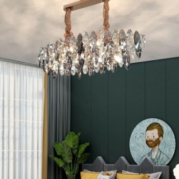 Lampadario a sospensione in vetro stile europeo 10 luci E12/E14