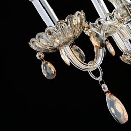 Lampadario in vetro 3 luci stile palazzo con lampadine a candela