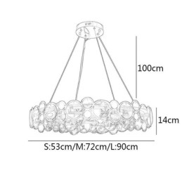 Lampadario a sospensione in vetro stile europeo creativo