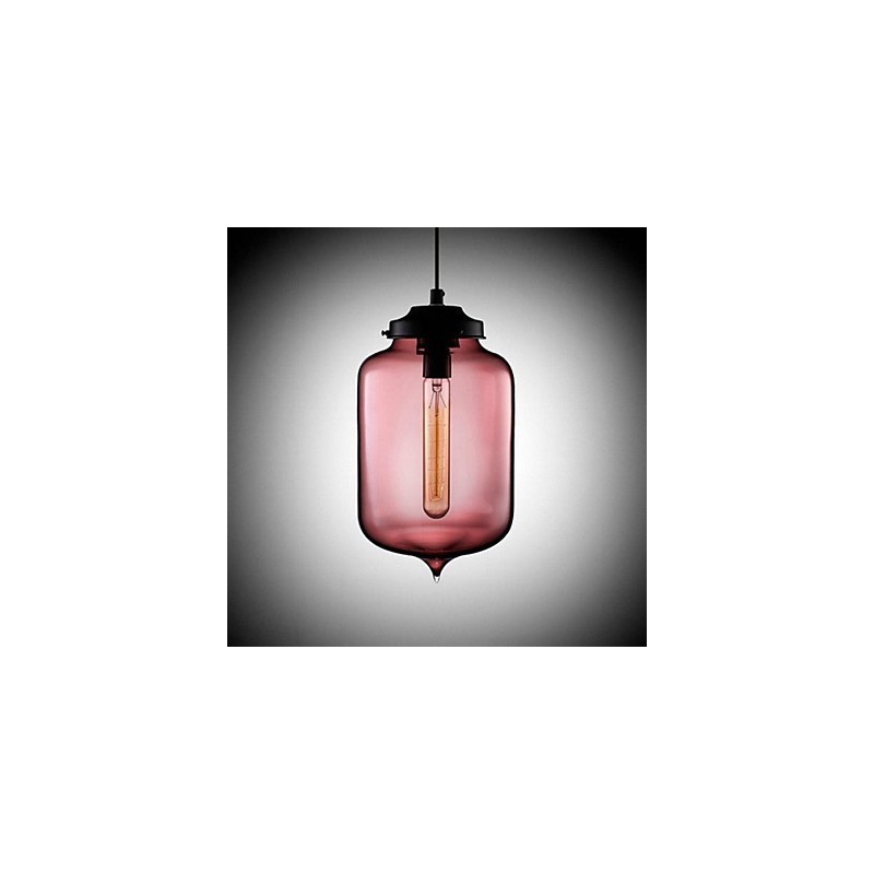 Lampada a sospensione a bottiglia minimalista 1 luce in ferro dipinto
