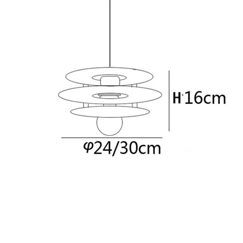 Lampada a sospensione nordica postmoderna in acrilico