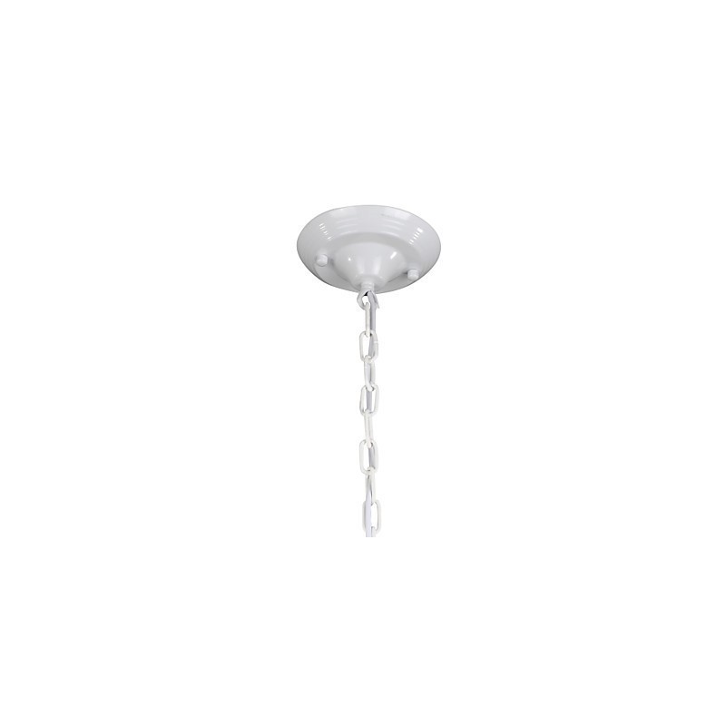 Lampadario mini in vetro stile country bianco e blu
