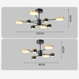 Lampadario a sospensione LED con proiezione di stelle, 6/8 luci