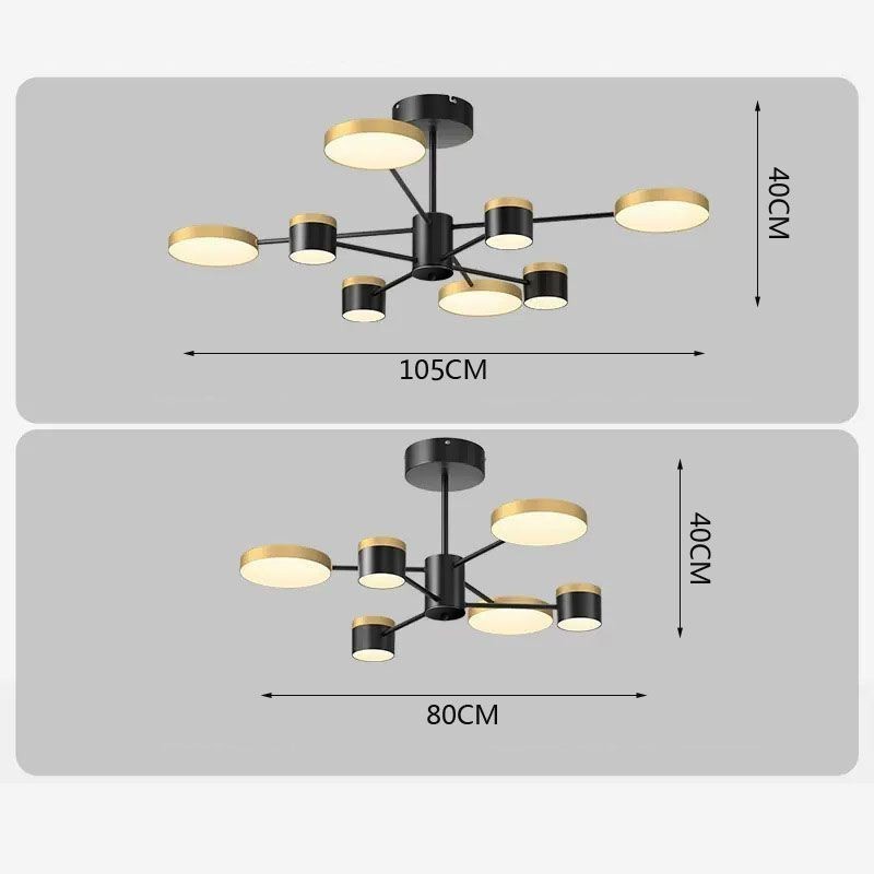Lampadario a sospensione LED con proiezione di stelle, 6/8 luci
