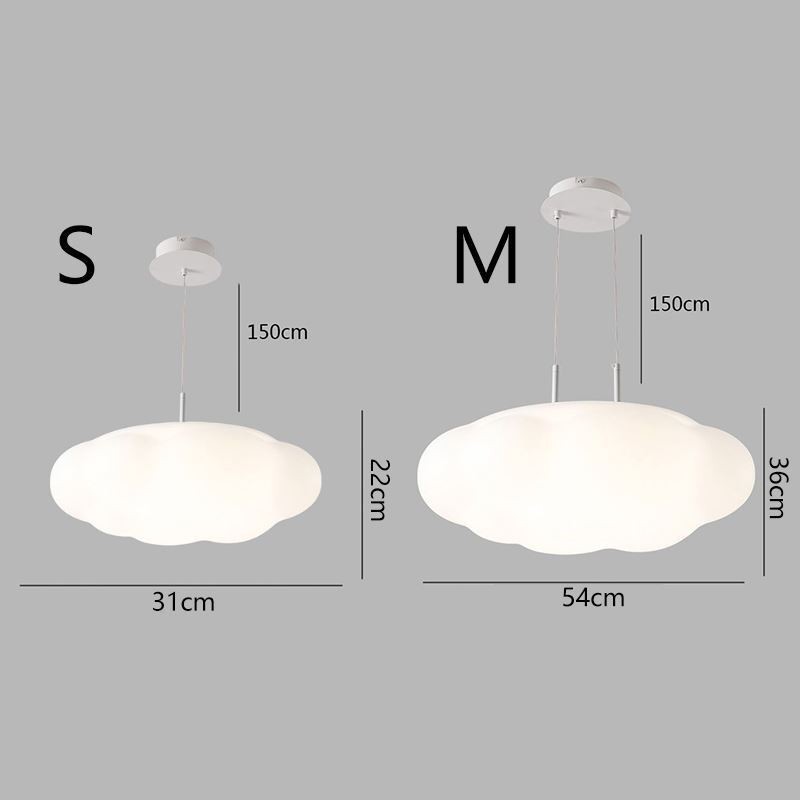 Lampada a sospensione LED a nuvola bianca, creativa, 12W/36W, 31x22 cm / 54x36 cm