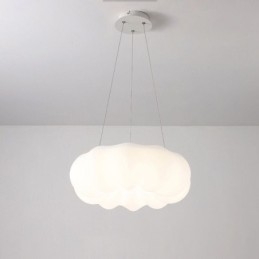 Lampada a sospensione LED a forma di zucca, moderna, cavo regolabile, 30x15 cm / 45x19 cm