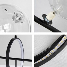 Lampadario a sospensione moderno a bolle in vetro e acrilico con lampadine G9