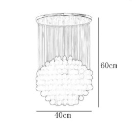 Lampada a sospensione a conchiglia moderna, 3 luci E12/E14, 40×60 cm