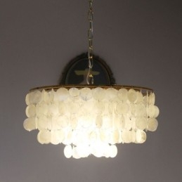Lampada a sospensione a conchiglia in stile europeo E26/E27, catena regolabile