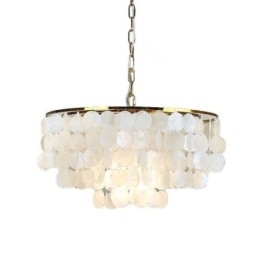 Lampada a sospensione a conchiglia in stile europeo E26/E27, catena regolabile