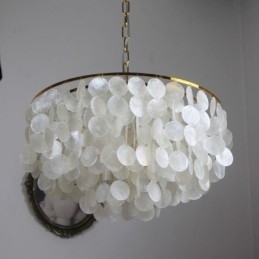 Lampada a sospensione a conchiglia in stile europeo E26/E27, catena regolabile