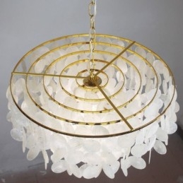 Lampada a sospensione a conchiglia in stile europeo E26/E27, catena regolabile