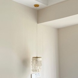Lampada a sospensione Capiz Mini contemporanea da soffitto per sala da pranzo