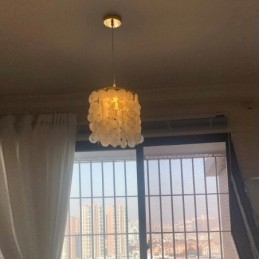 Lampada a sospensione Capiz Mini contemporanea da soffitto per sala da pranzo