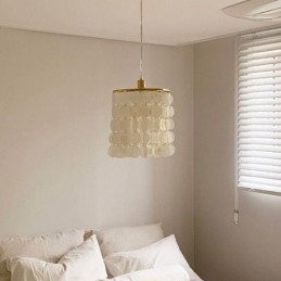 Lampada a sospensione Capiz Mini contemporanea da soffitto per sala da pranzo