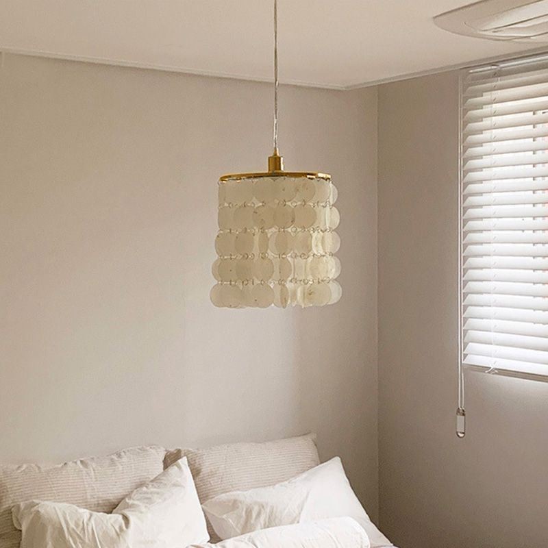 Lampada a sospensione Capiz Mini contemporanea da soffitto per sala da pranzo