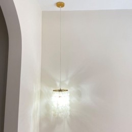 Lampada a sospensione Capiz Mini contemporanea da soffitto per sala da pranzo
