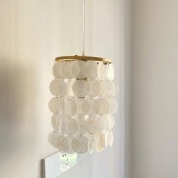 Lampada a sospensione Capiz Mini contemporanea da soffitto per sala da pranzo