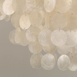 Lampadario a sospensione moderno a conchiglia bianca