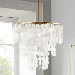Lampada a sospensione contemporanea a conchiglia