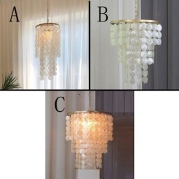 Lampada a sospensione contemporanea a conchiglia
