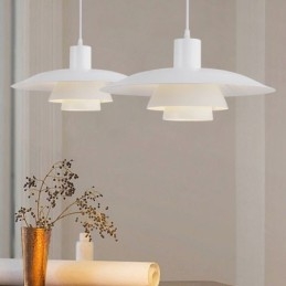 Lampadario a sospensione moderno in alluminio bianco regolabile