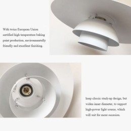 Lampadario a sospensione moderno in alluminio bianco regolabile