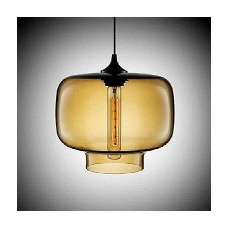 Lampada a sospensione design a bottiglia 1 luce ferro dipinto