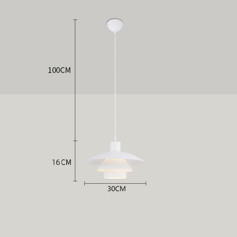 Lampadario a sospensione moderno in alluminio bianco regolabile