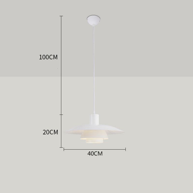 Lampadario a sospensione moderno in alluminio bianco regolabile