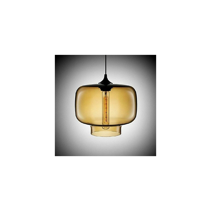 Lampada a sospensione design a bottiglia 1 luce ferro dipinto