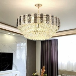 Lampadario a sospensione europeo in cristallo