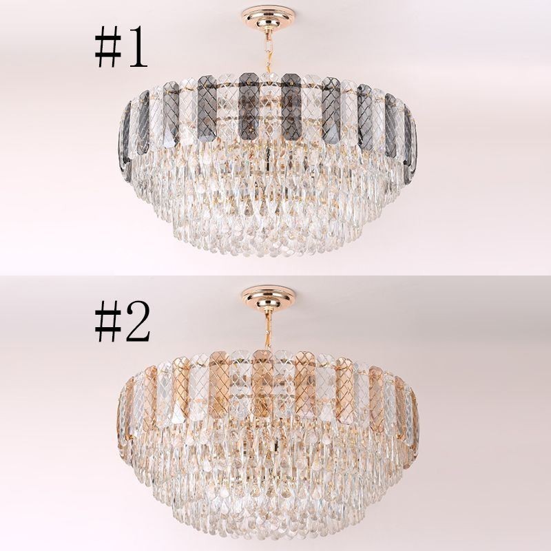 Lampadario a sospensione europeo in cristallo