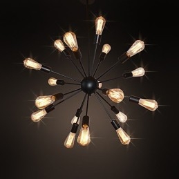 Lampadario in metallo finitura ottone anticato stile country