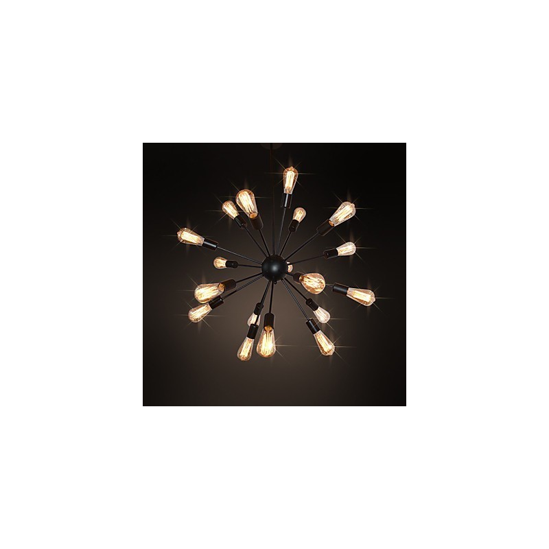 Lampadario in metallo finitura ottone anticato stile country