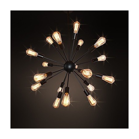 Lampadario in metallo finitura ottone anticato stile country
