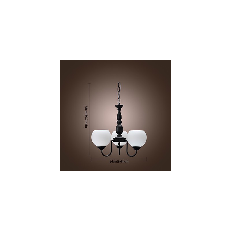 Lampadario classico a candela in bronzo 1 livello 3 luci E26/E27