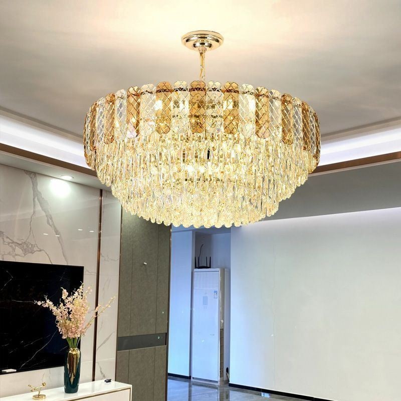 Lampadario a sospensione europeo in cristallo