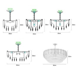 Lampadario a sospensione europeo in cristallo