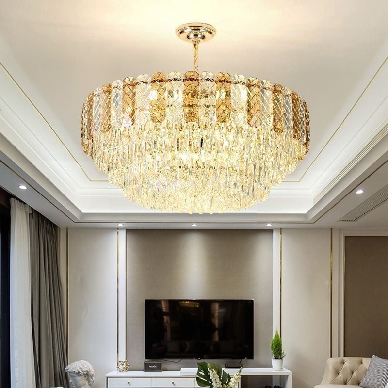 Lampadario a sospensione europeo in cristallo