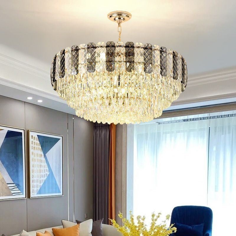Lampadario a sospensione europeo in cristallo