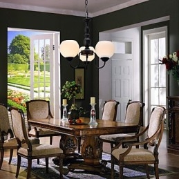 Lampadario classico a candela in bronzo 1 livello 3 luci E26/E27