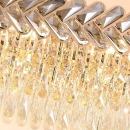 Lampada a sospensione ovale in cristallo europeo 6 luci E12/E14