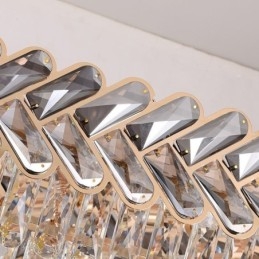 Lampada a sospensione ovale in cristallo europeo 6 luci E12/E14
