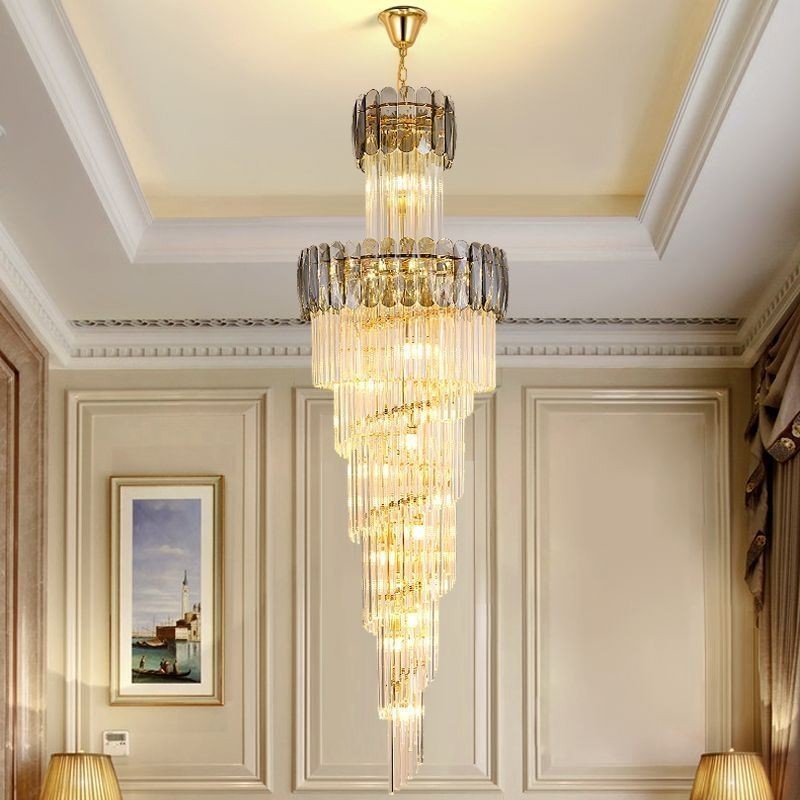 Lampadario a sospensione europeo in cristallo, 16/12/18 luci, E12/E14
